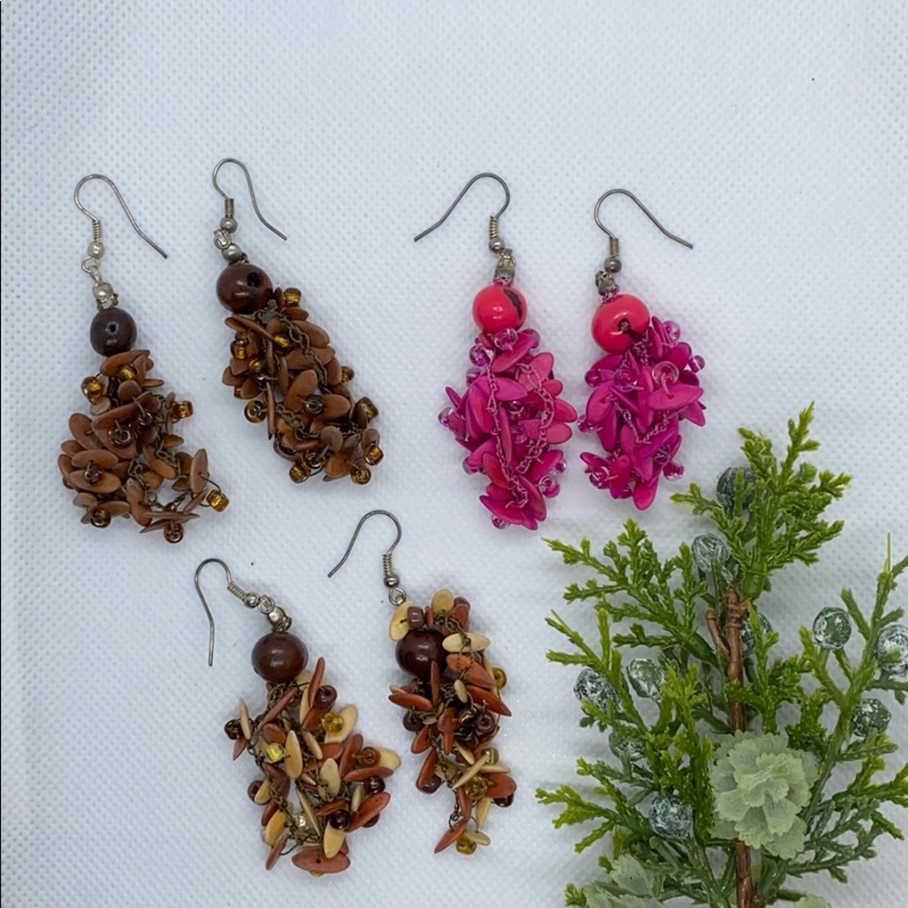 Eco friendly crocheted earrings